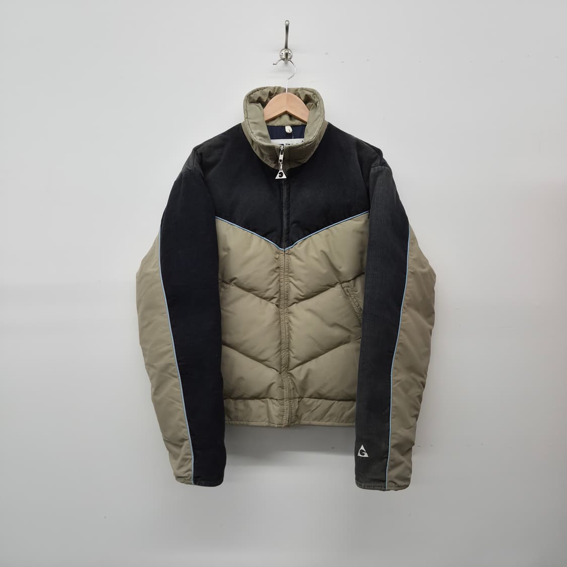 게리 블랙/베이지 패딩 점퍼 남성 XL 상품이미지1