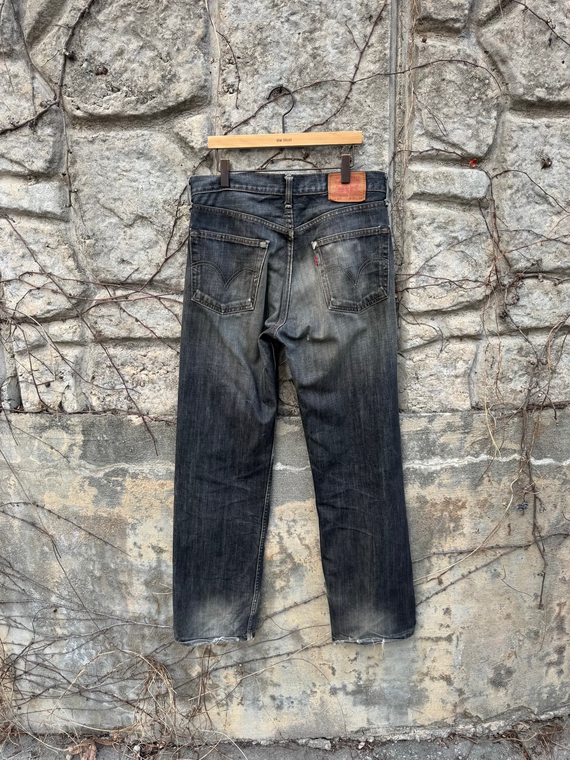 00s 리바이스 빈티지 503 블랙진 블랙 워싱 데님 팬츠 상품이미지2