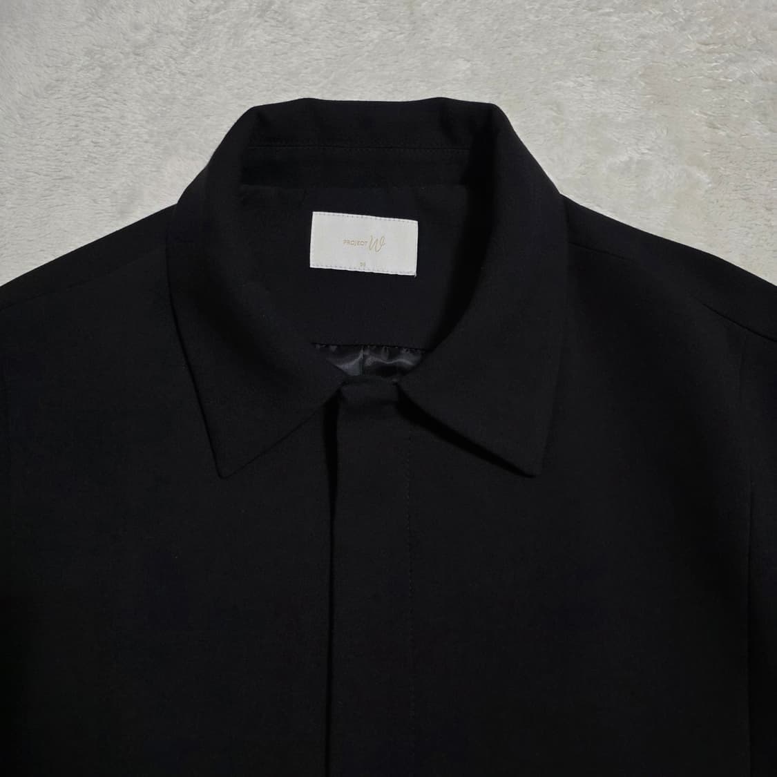 (XS)여성 프로젝트W 미니멀 트러커 자켓 블랙 상품이미지2