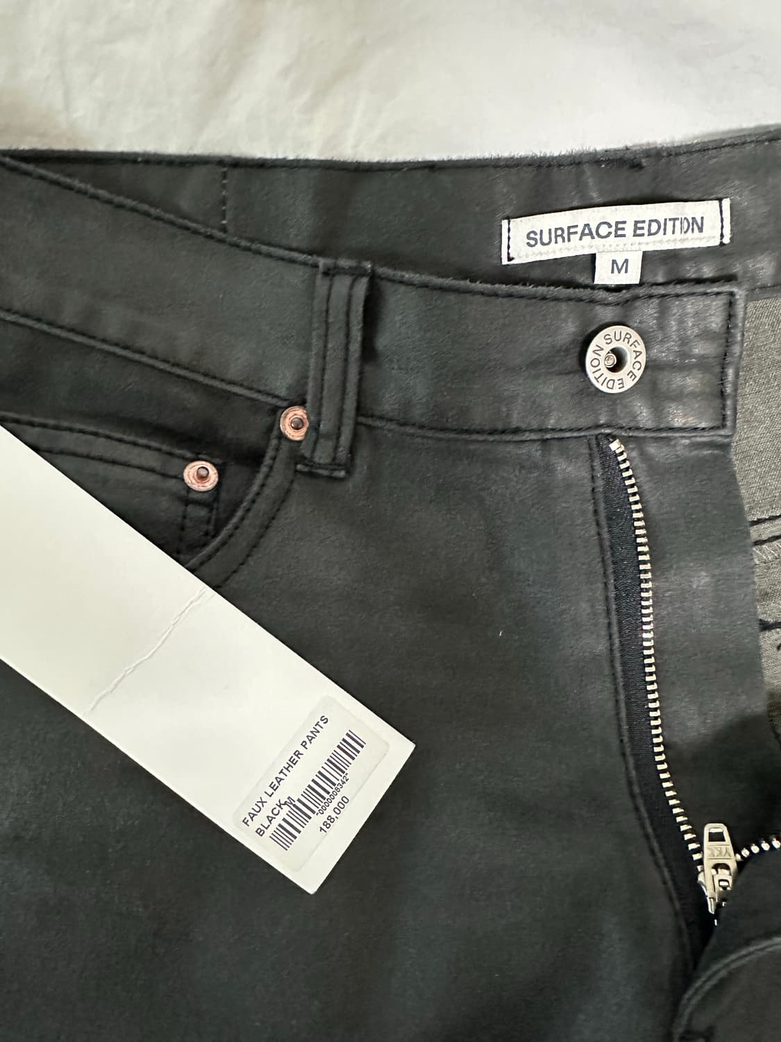 서피스에디션 레더바지 black 상품이미지5