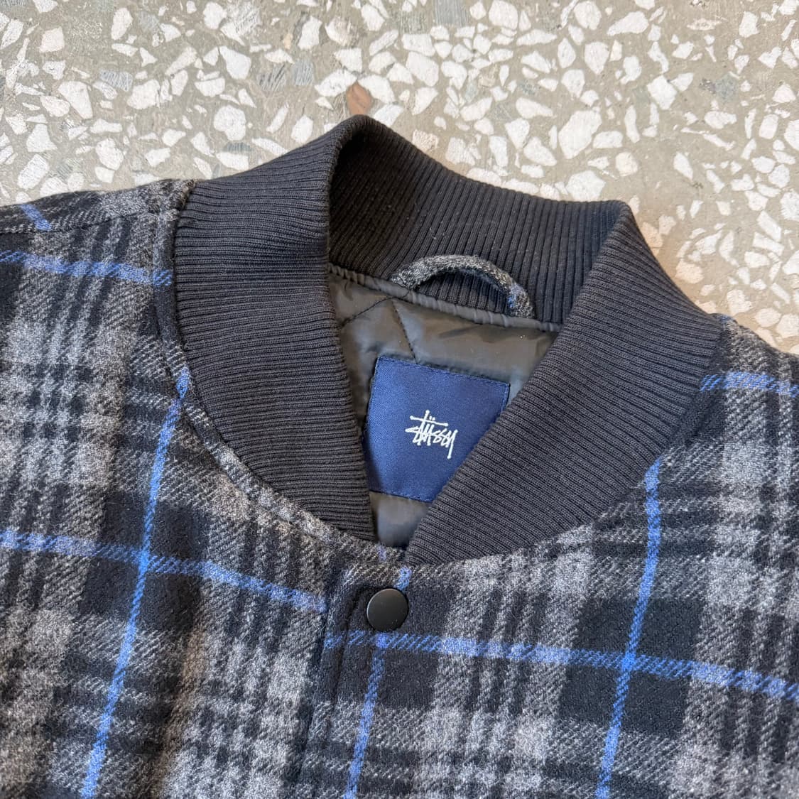 00s 올드 스투시 울 체크 자켓 상품이미지4