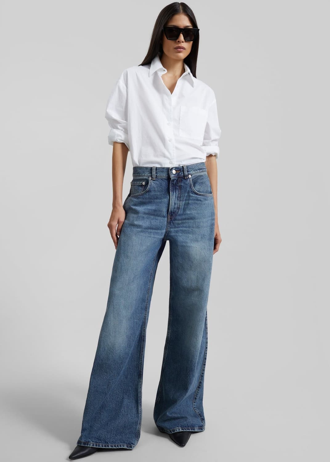 더 프랭키샵 lui 오가닉 코튼 화이트 셔츠 frankie shop 상품이미지7