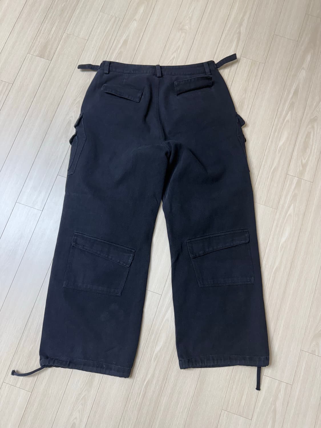 논노드 더블 포켓 카고 팬츠 빈티지 블랙 2 상품이미지4