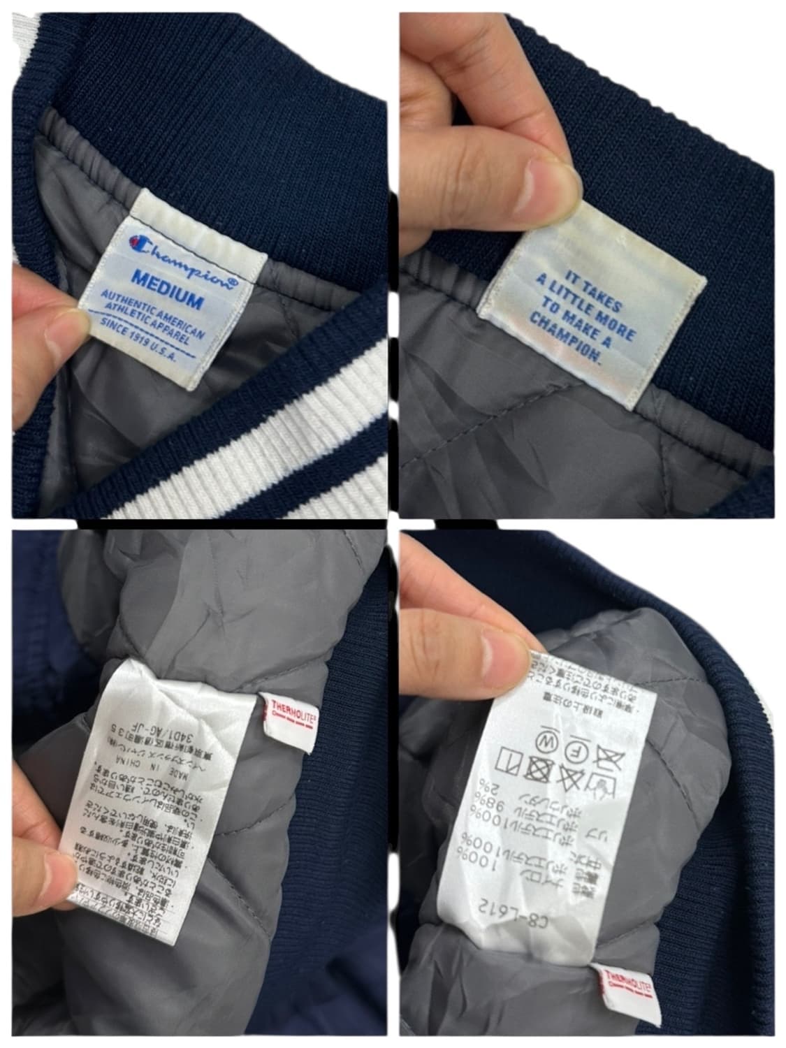 챔피온 올드스쿨 스타디움 누빔자켓 네이비 (M) 상품이미지9