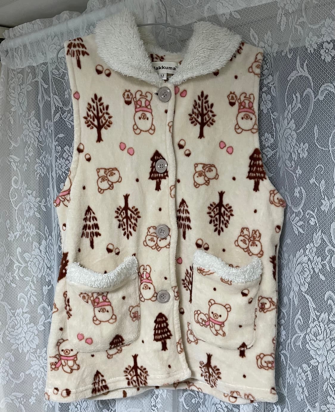 리락쿠마 후리스 퍼 베스트 상품이미지1