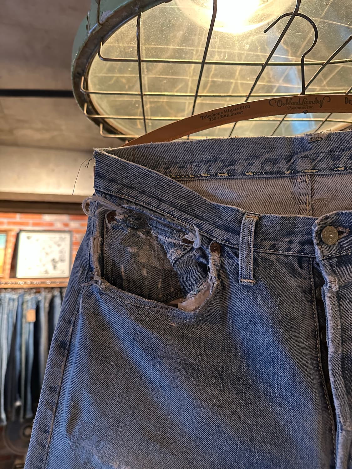 50s USA 빈티지 리바이스 501XX 오리지널 셀비지 데님 팬츠 상품이미지4