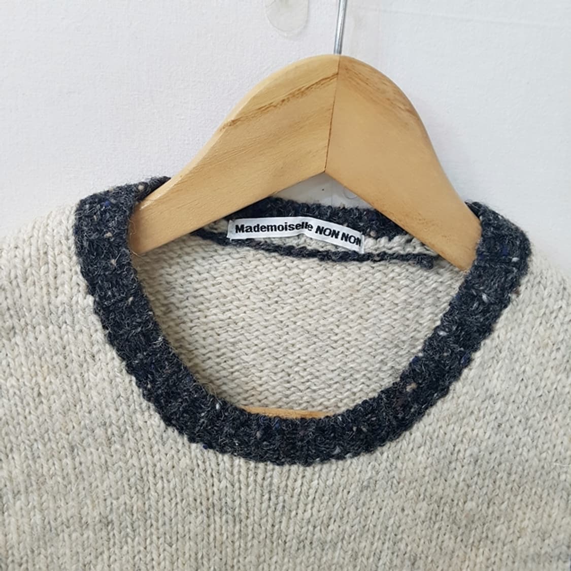 Mademoiselle NON NON 울 100% 니트 조끼 상품이미지4