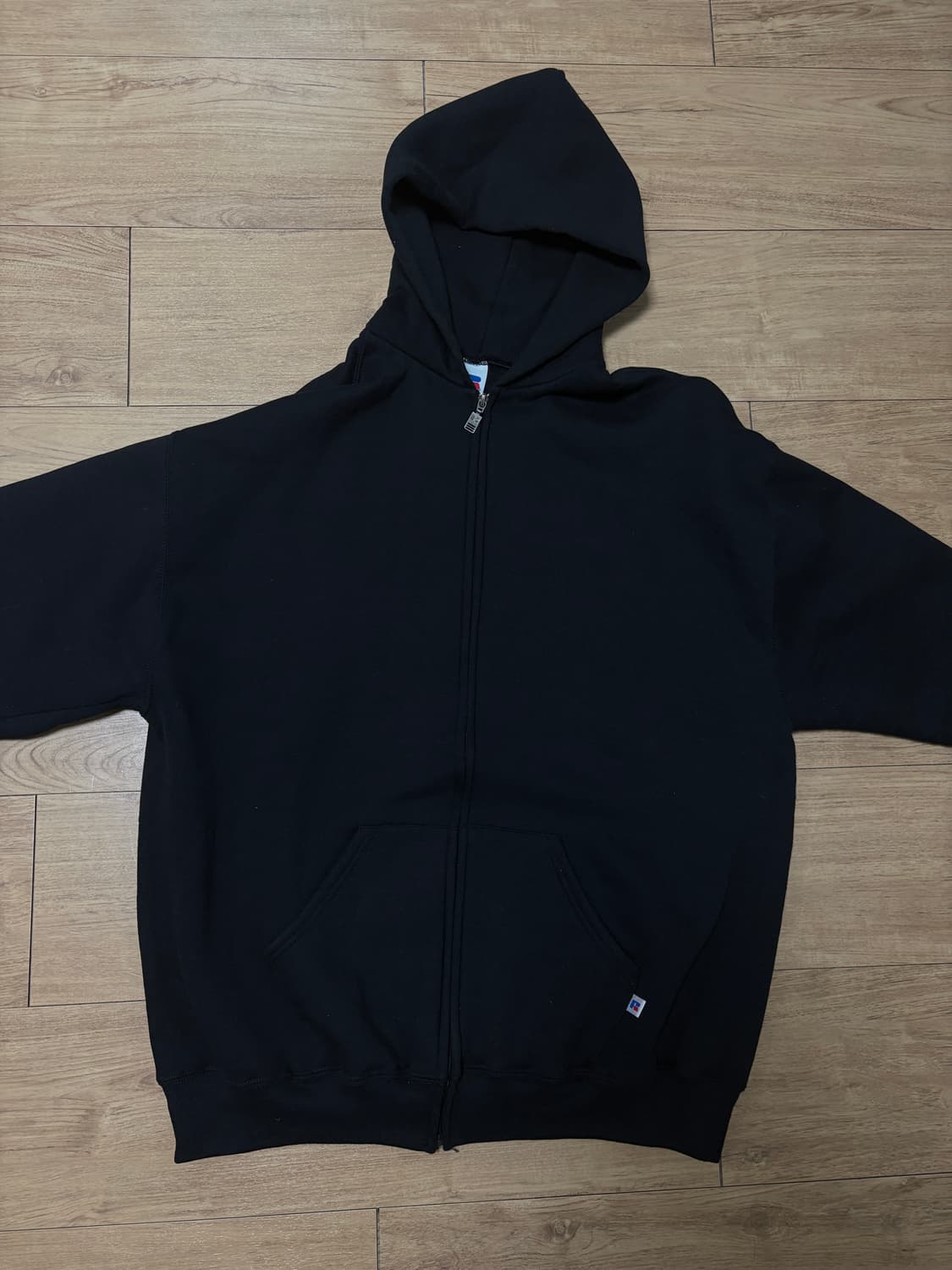 90s 러셀 후드집업 블랙 xxl 상품이미지1