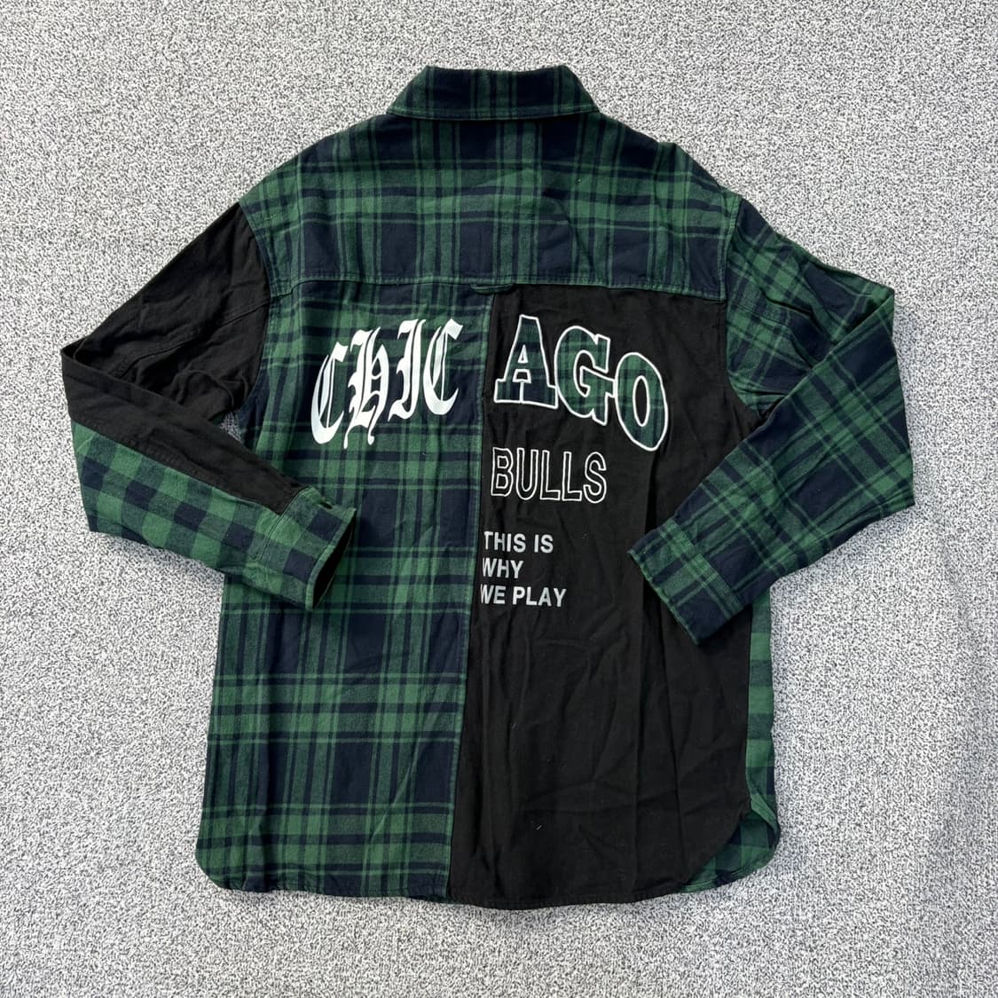 L NBA 시카고불스 체크 셔츠 남방 0402J 상품이미지3