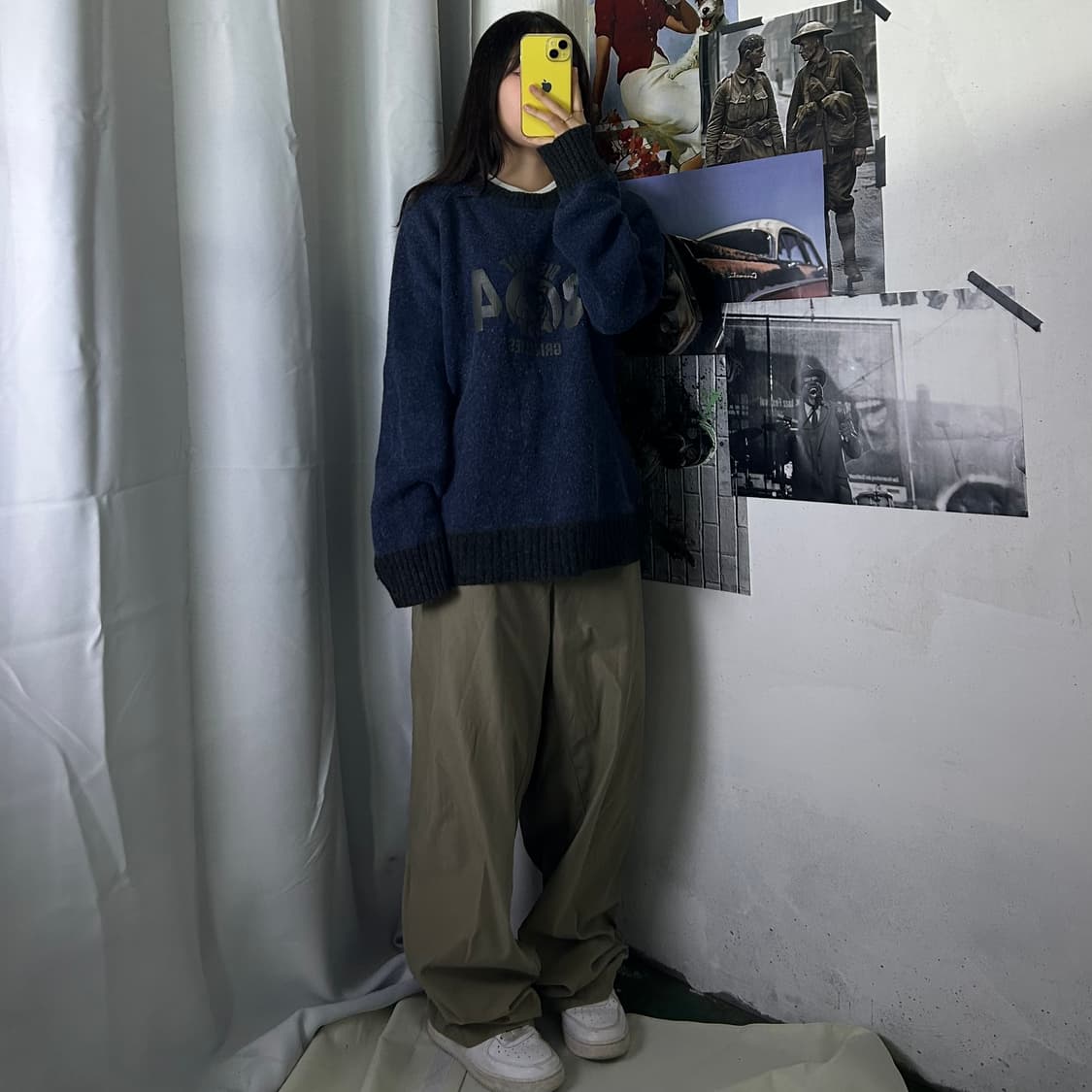 리바이스 올드 빈티지 디스트릭트 네이비 니트 M 상품이미지1