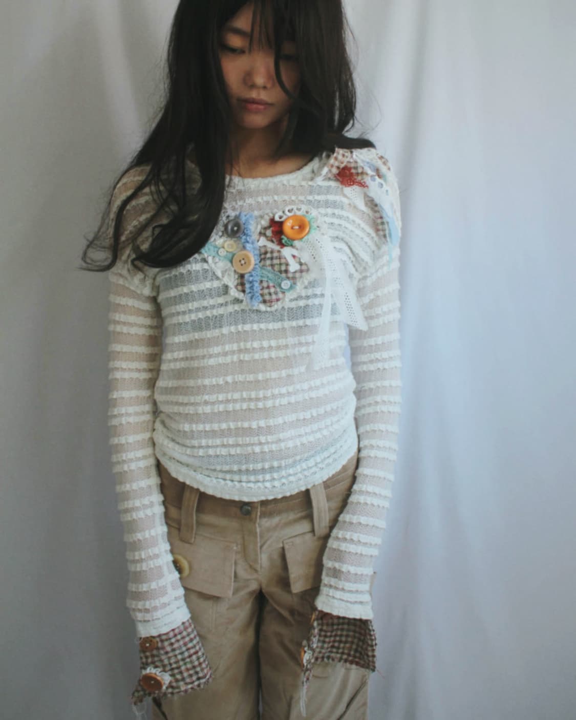 KITSCH lace HEART&WING frill long sleeve 상품이미지8