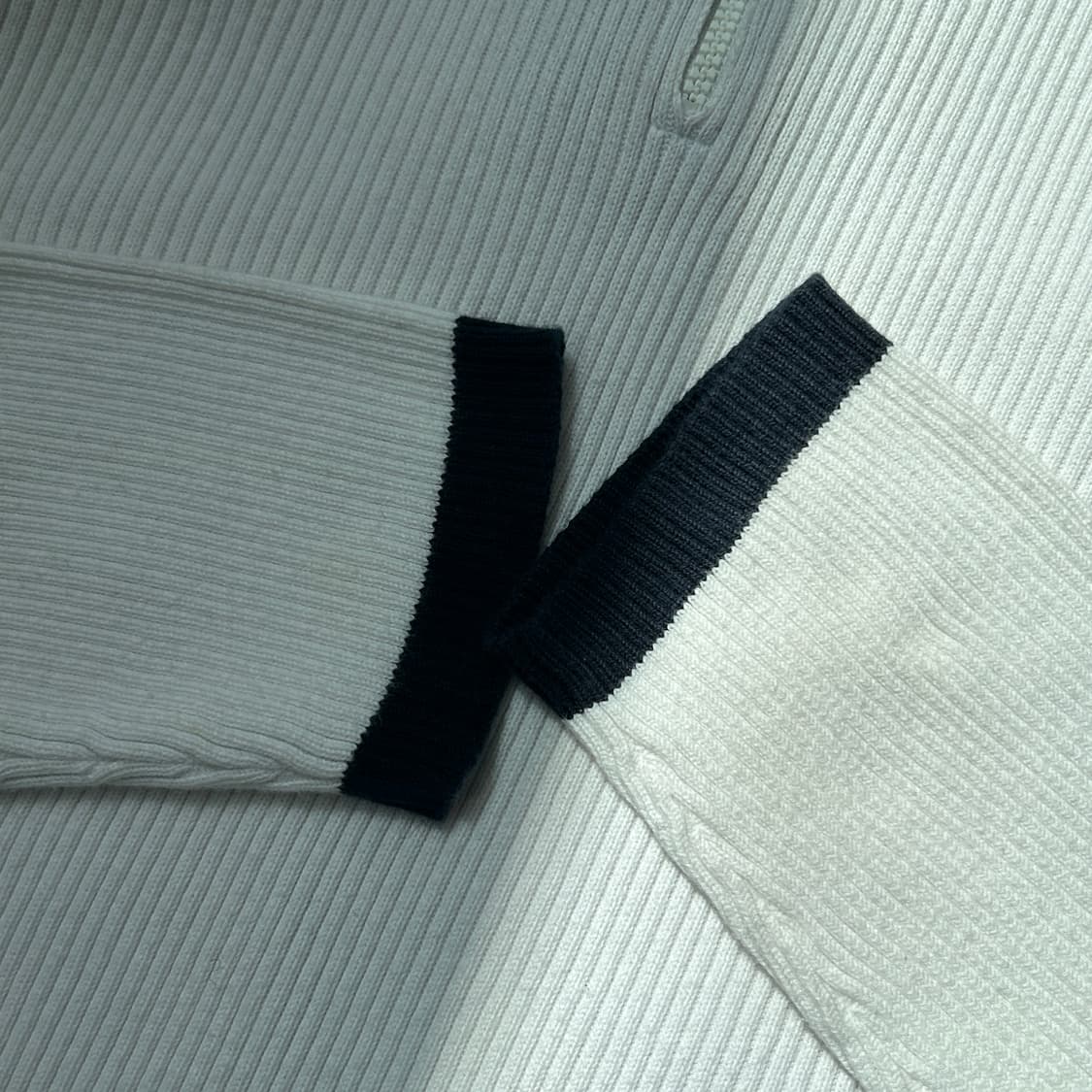 폴로 진스 성조기 넥 로고 크롭 하프집업 니트 상품이미지4