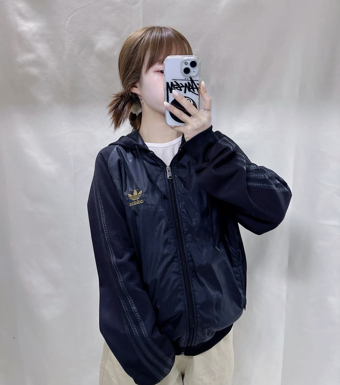 아디다스 블랙 삼선 후디 트랙탑 상품이미지1