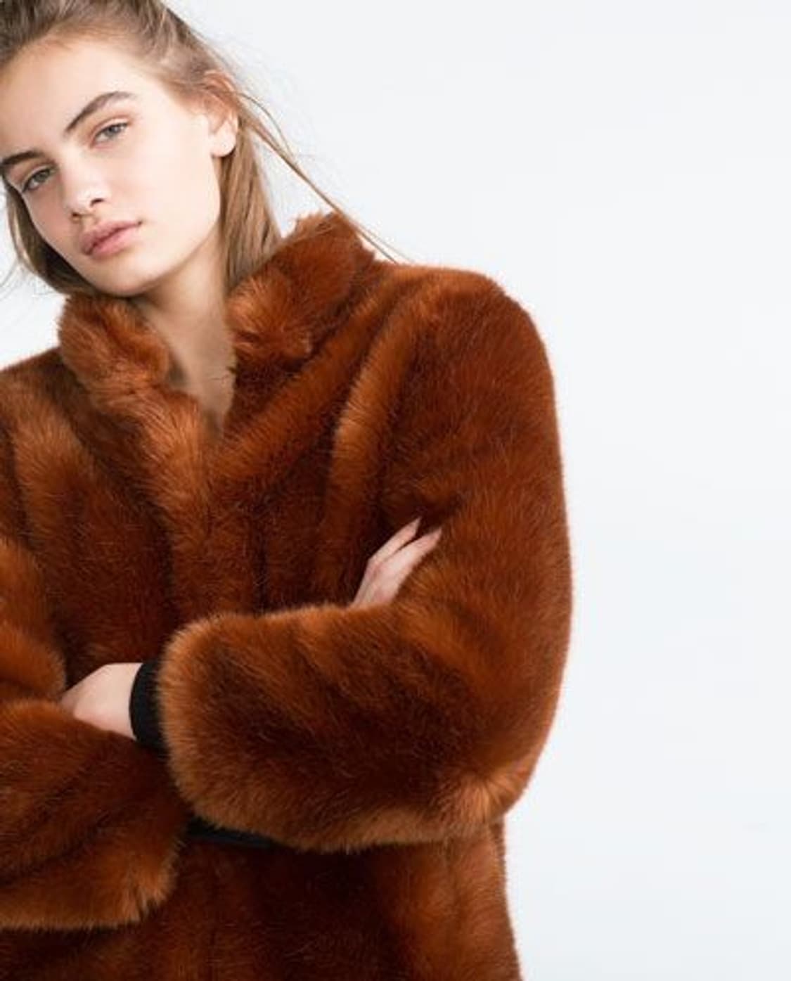 자라 폭스퍼 자켓 상품이미지4