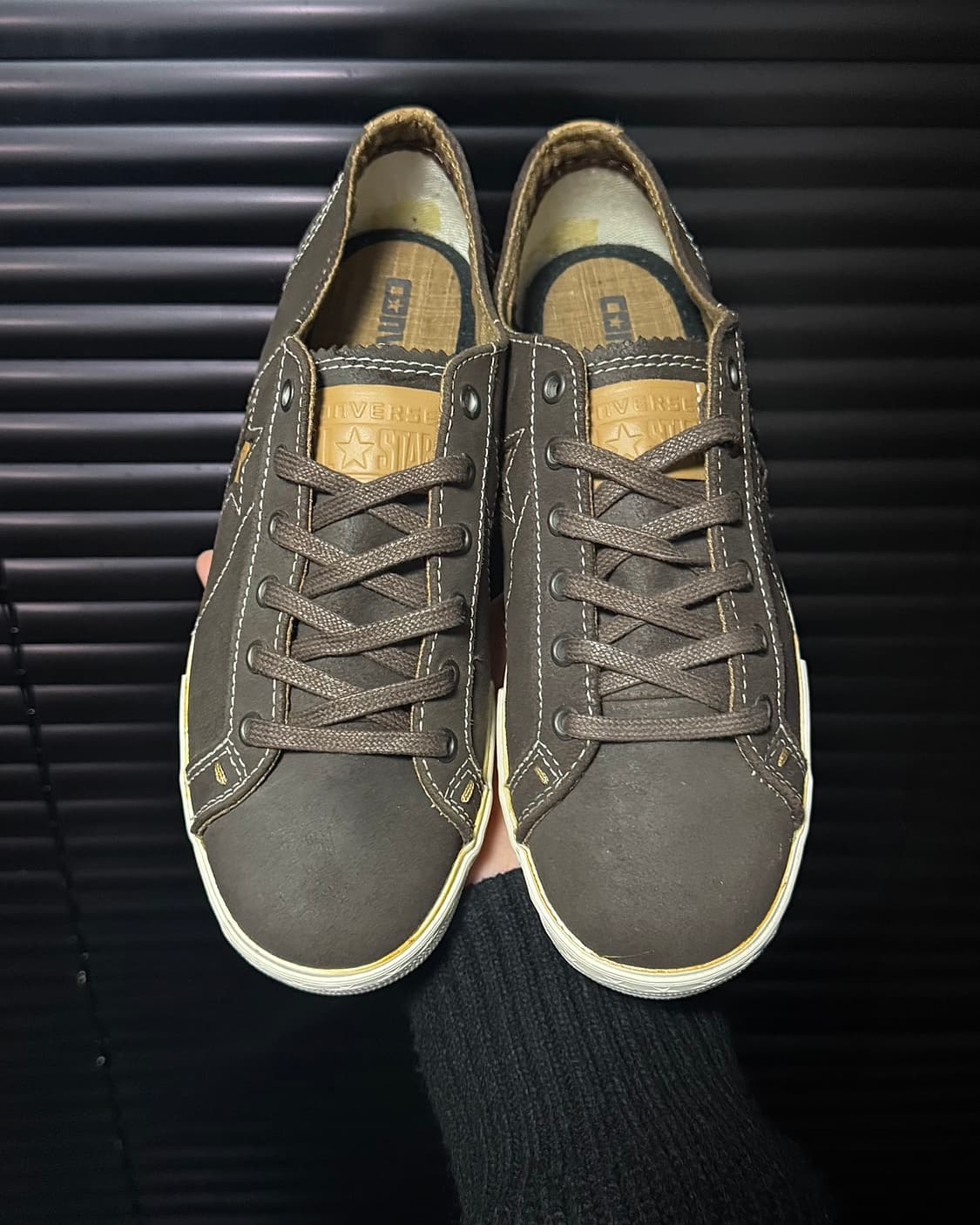 컨버스 로우 브라운 갈색 레더 가죽 스웨이드 원스타 스니커즈 단화 225 상품이미지2