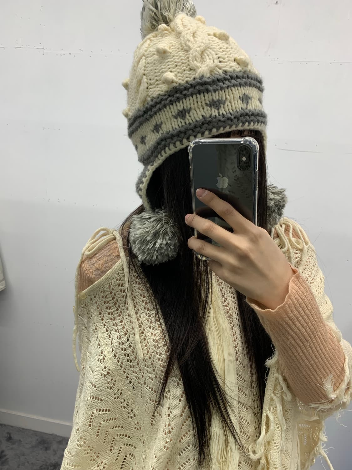 노르딕 이어플랩 폼폼이 비니 상품이미지1