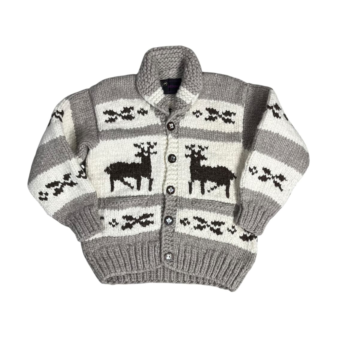 [MERINO Canada] 캐나다 메이플버튼 코위찬 가디건 상품이미지1