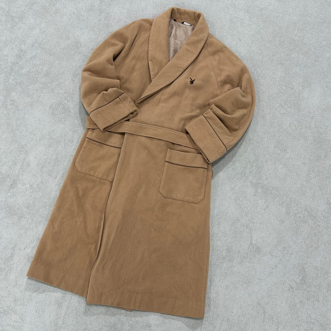 플레이보이 브라운 롱코트  상품이미지1