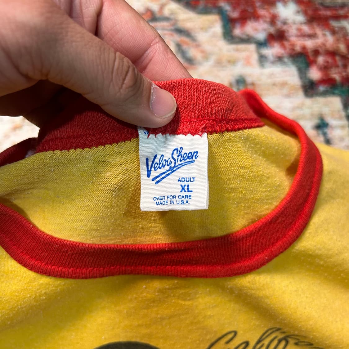 [XL]80s made in usa 50/50 벨바쉰 미키 마우스 링거티 상품이미지3