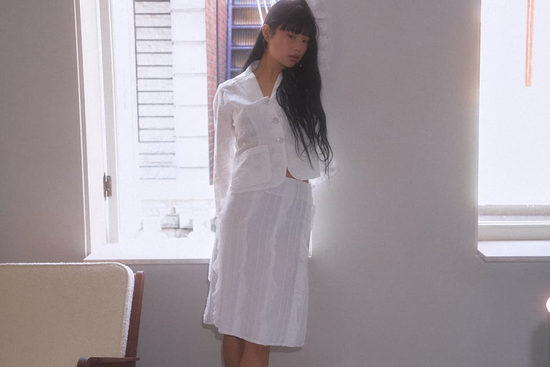 스무드무드 Heaven Skirt White 러플 미디 스커트 상품이미지6