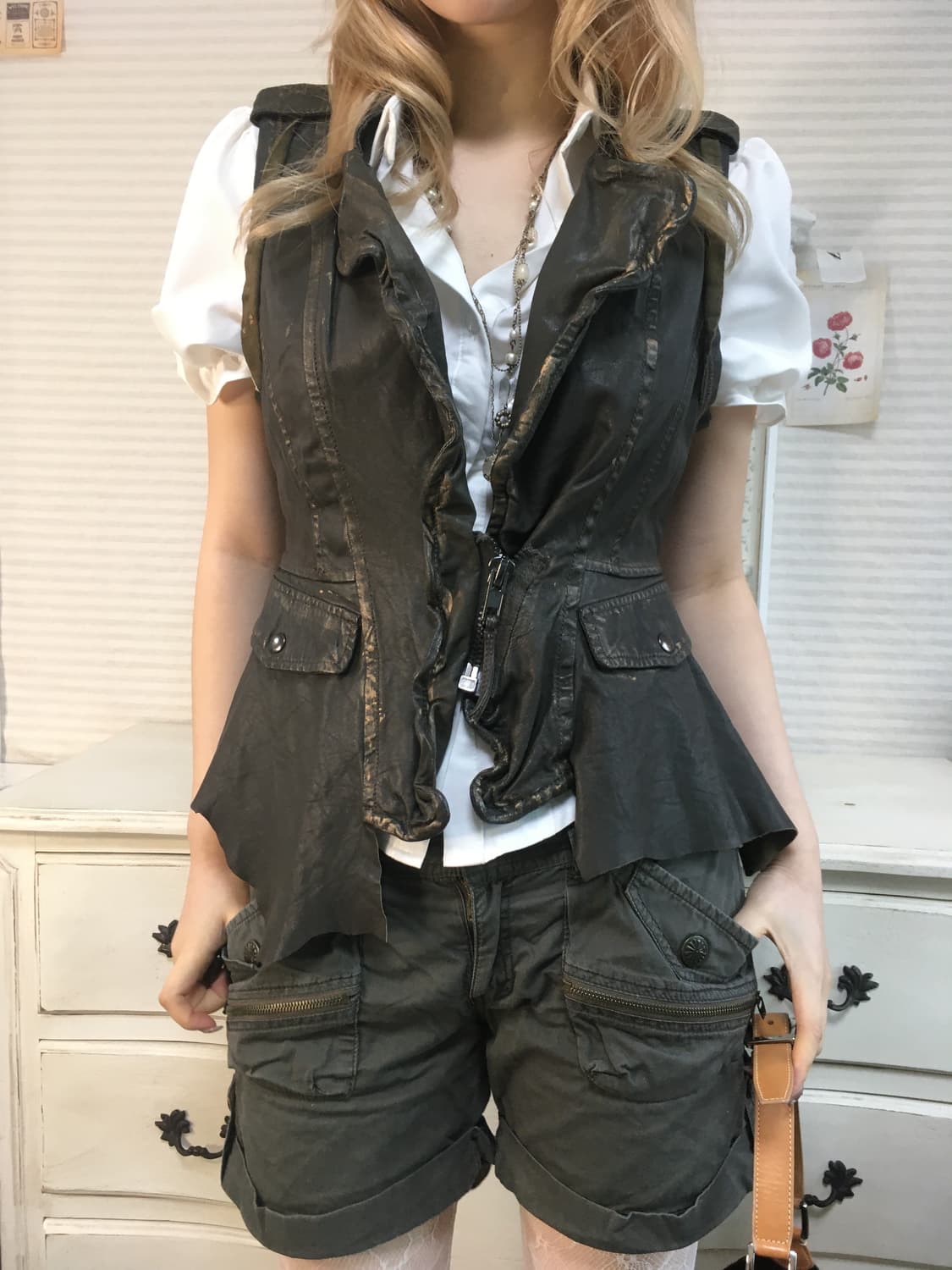 vintage archive brown leather vest 상품이미지1