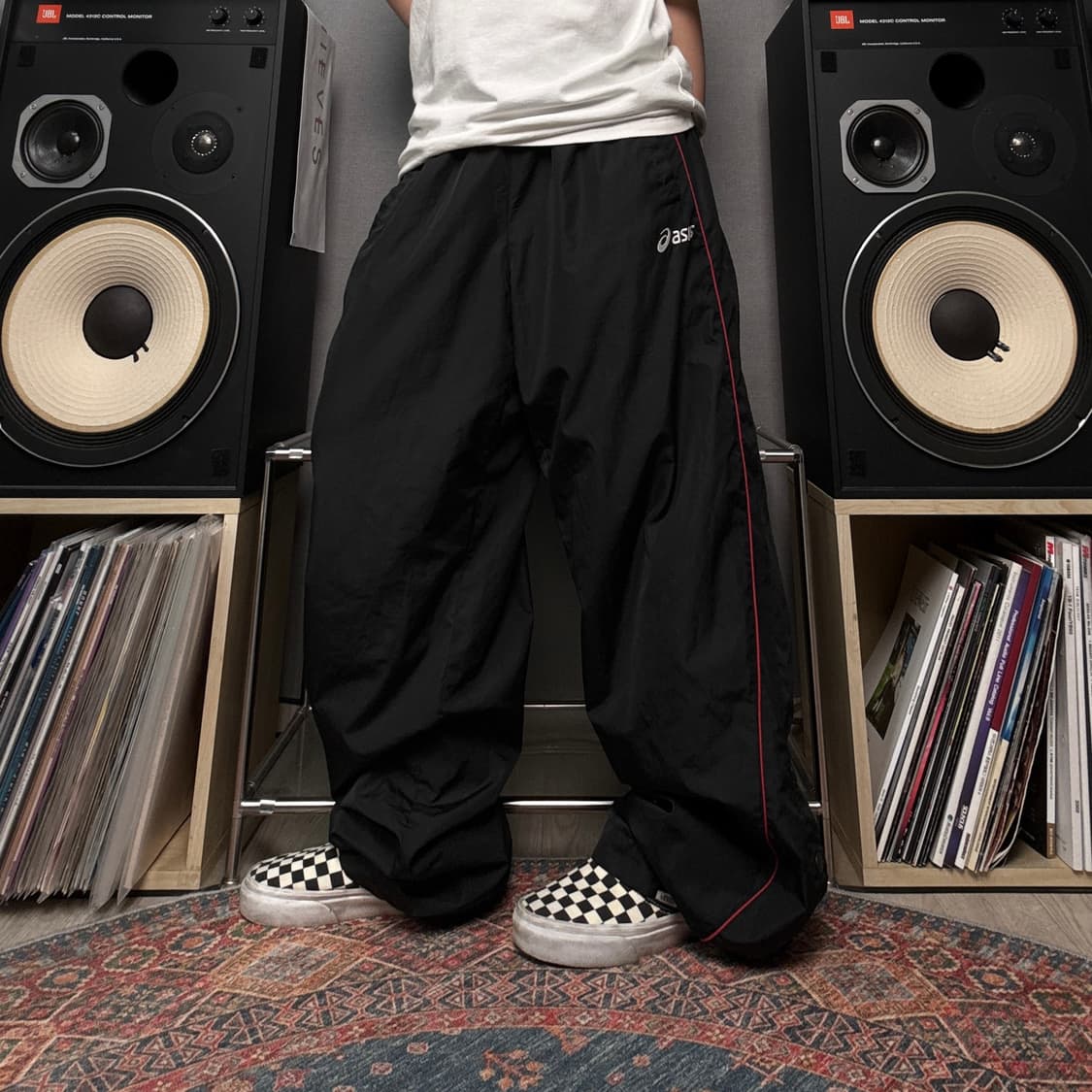 아식스 사이드버튼 트랙팬츠 상품이미지1