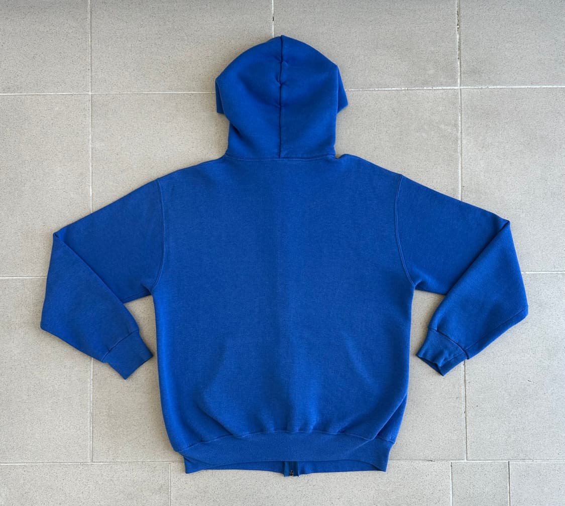 90s 빈티지 러셀 후드집업 블루 L USA 상품이미지2