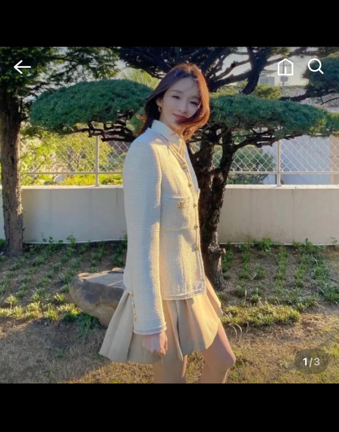 아비에무아 강민경 트위드 자켓 크림 (새상품) 상품이미지2
