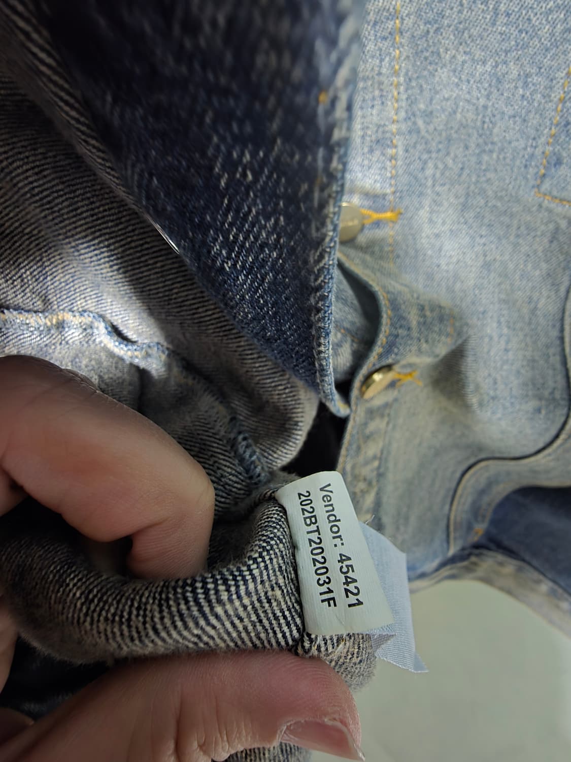 에센셜 데님 트리커 자켓 디스트레스드 인디고 L 상품이미지8