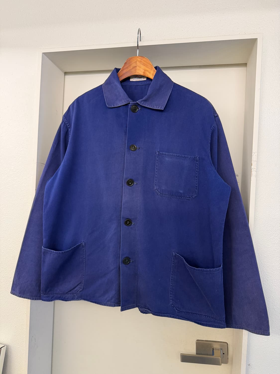1970s FRIENDSHIP INDIGO BLUE 페이드 프렌치워크자켓 상품이미지4