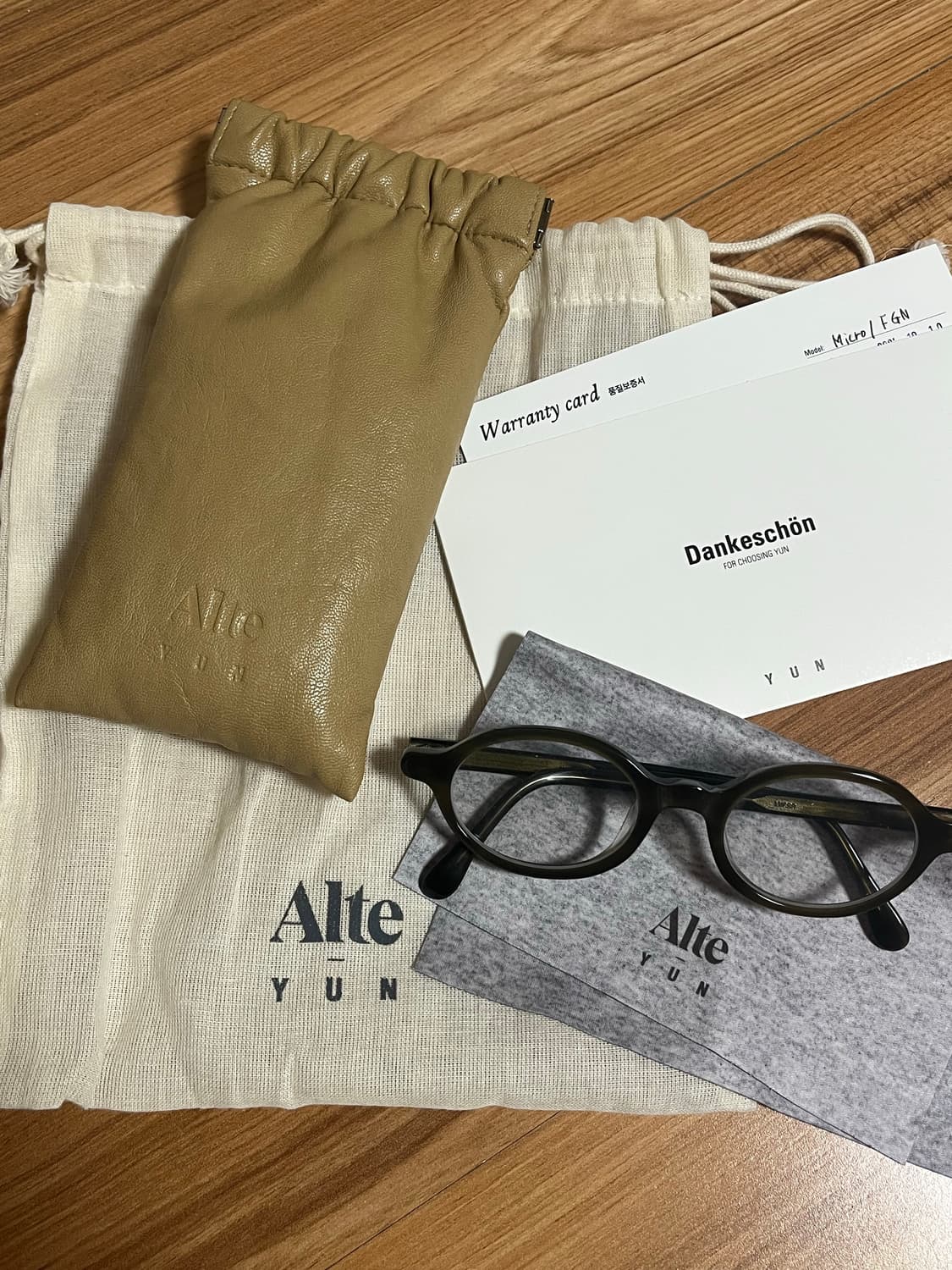 YUN x alte micro 안경테 올리브 상품이미지2