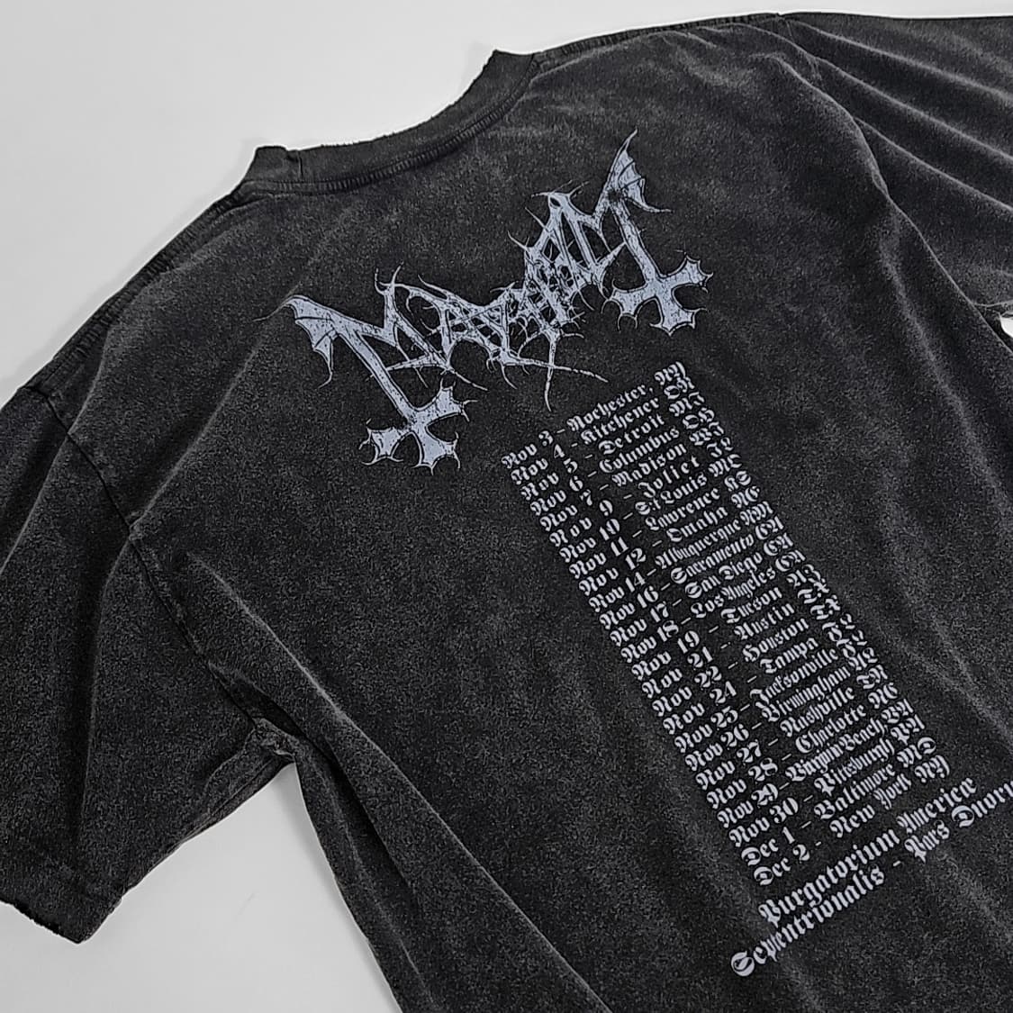 Mayhem 웨스턴 리벳 밴드 투어 티셔츠 (dark gray) 상품이미지5