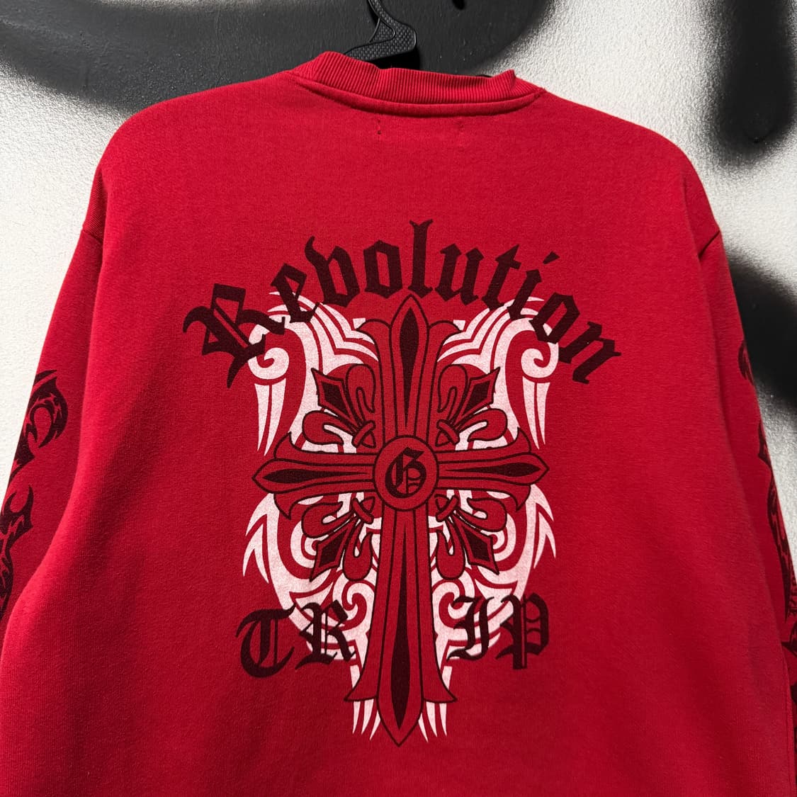 VTG 빈티지 오리엔탈 펑크 빅 프린팅 스웻 셔츠 상품이미지5