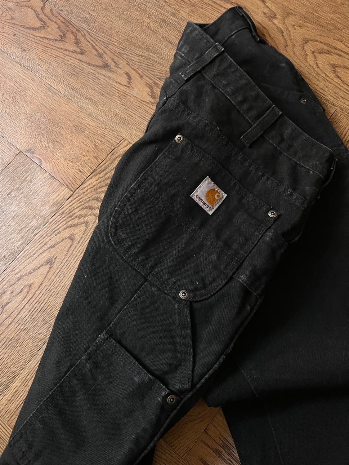 [29]칼하트 USA 블랙 더블니 워크팬츠 상품이미지6