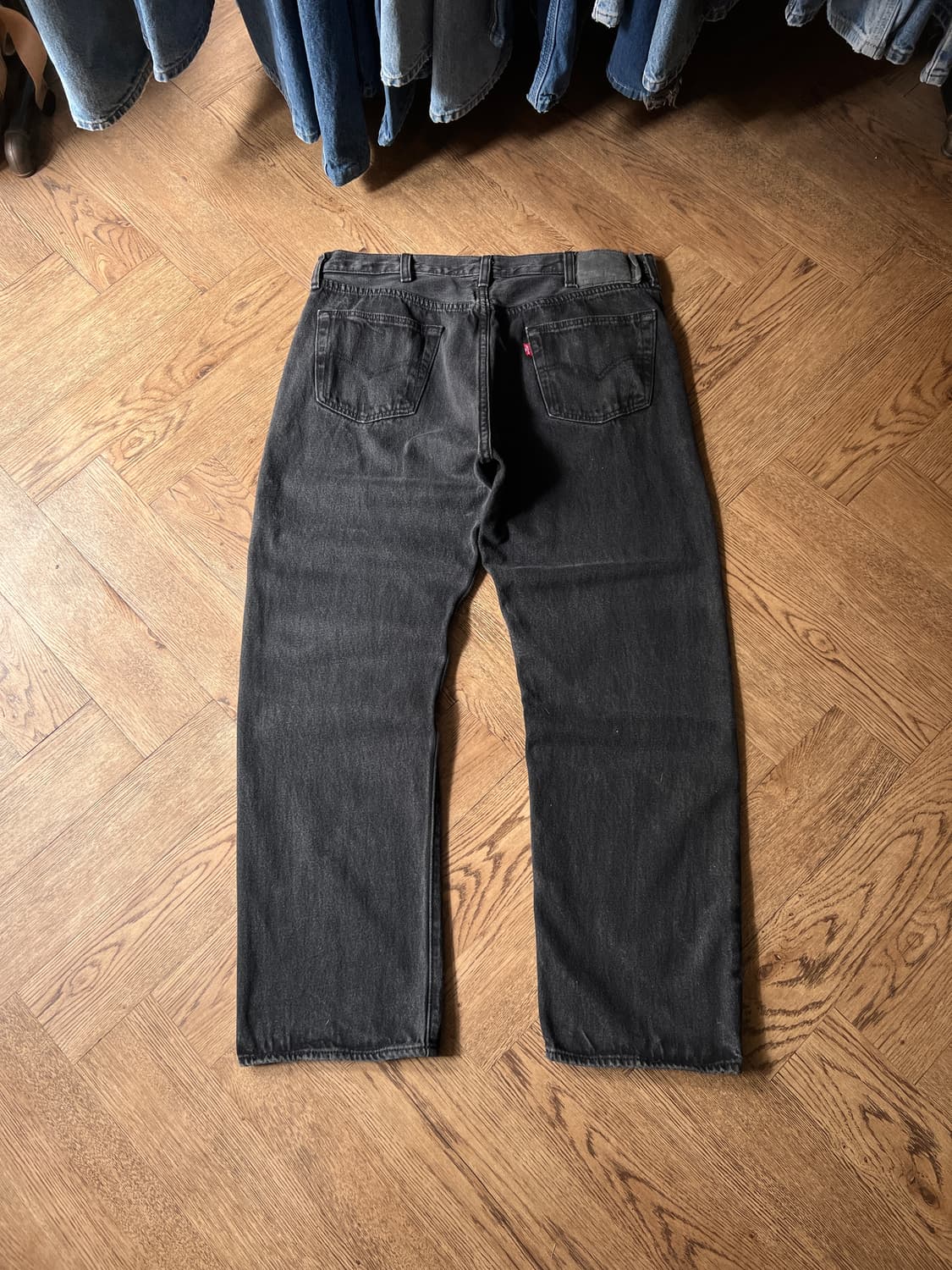 [38]리바이스 501 스트레이트 흑청 데님 팬츠 상품이미지2