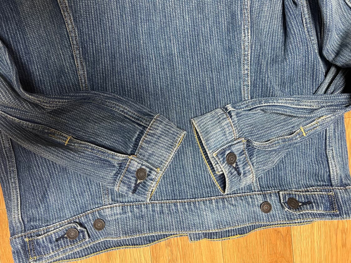리바이스 워싱데님자켓 (세로스트라이프(?), 와플패턴(?)) 상품이미지3