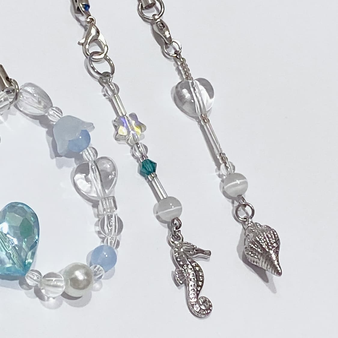 비즈스트랩 3개 세트 빈티지디카스트랩 다꾸스트랩 휴대폰스트랩  상품이미지1