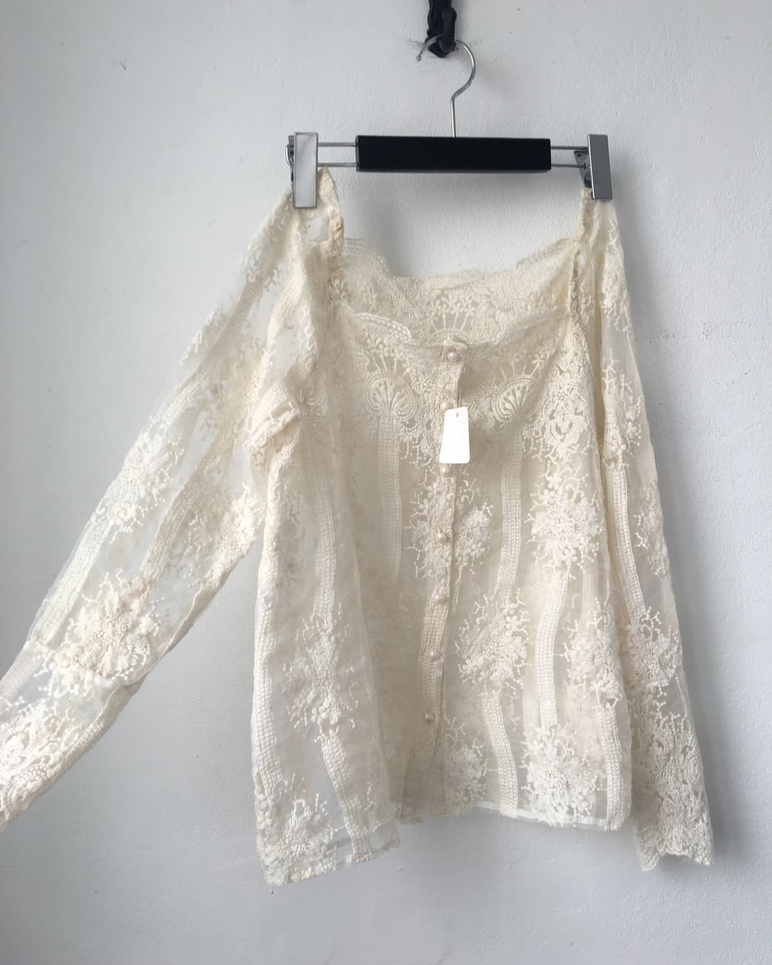 Ornament pattern see through blouse 상품이미지6