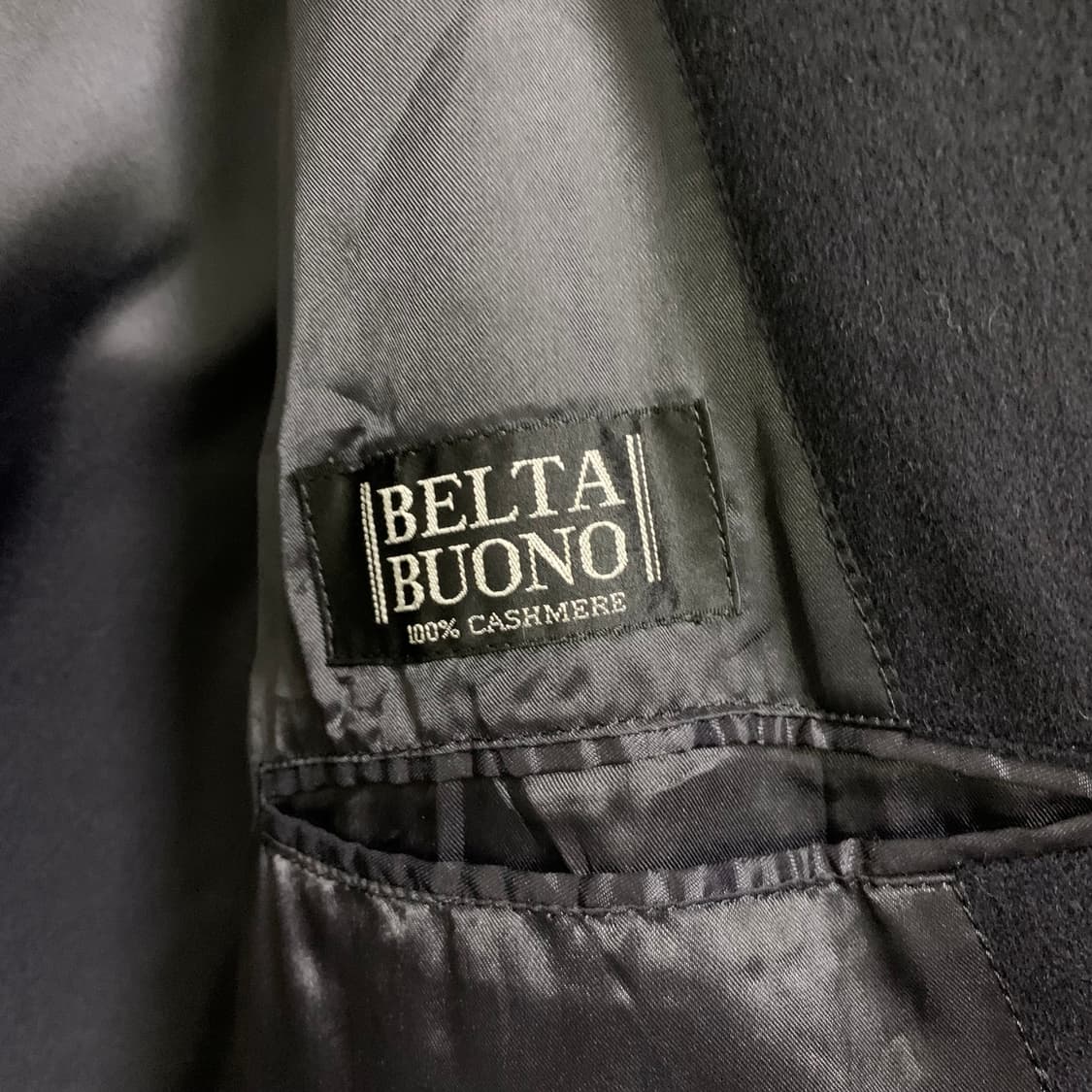 빈티지 캐시미어 100% 네이비 더블 버튼 롱 피코트 남녀공용 상품이미지7