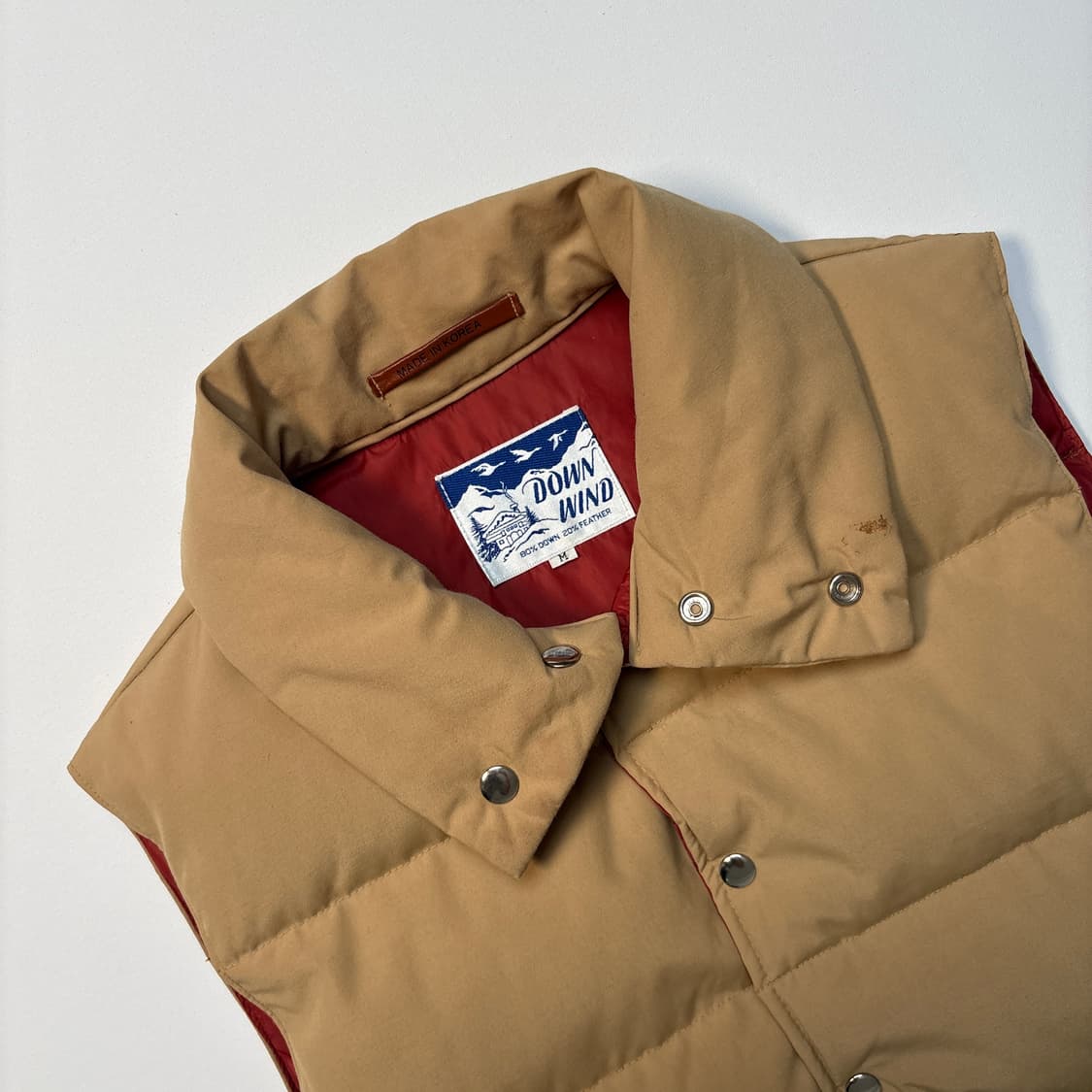 [M] DOWN WIND 패딩 베스트 베이지 korea 상품이미지4