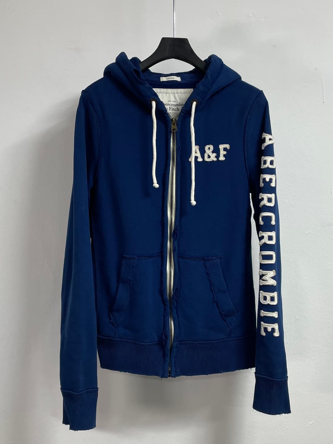 아베크롬비 코발트 블루 사이드 후드집업 (on.339)    상품이미지1