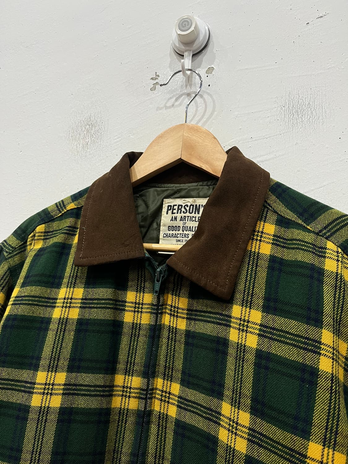 PERSONS 퍼슨스 클래식 체크 울 자켓 Made in JAPAN  상품이미지4