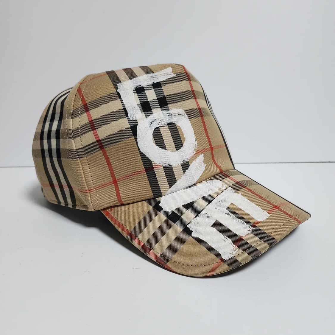 [M] 버버리 체크 러브 볼캡 모자 8037789  상품이미지1