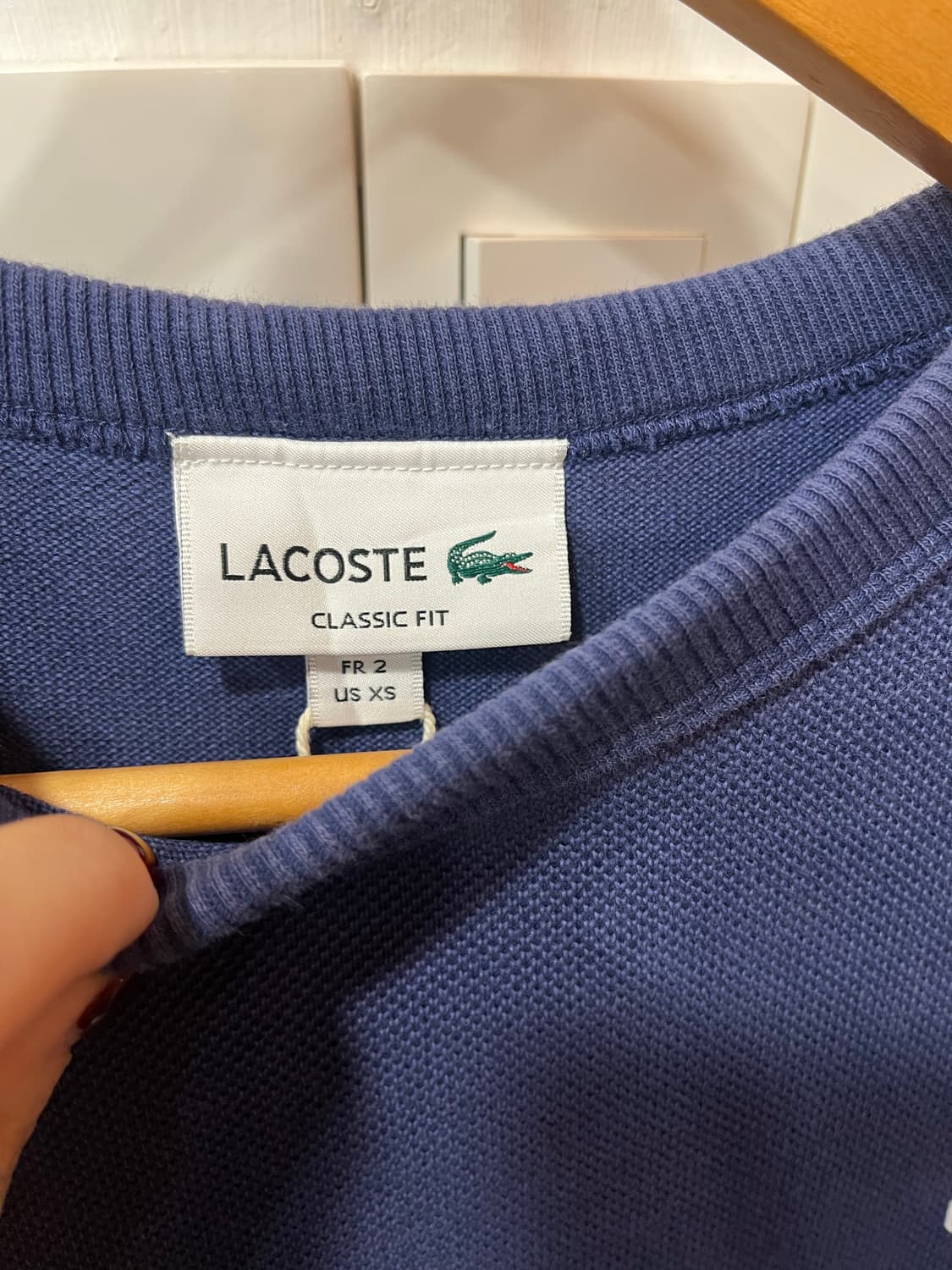 라코스테 클래식핏 네이비 긴팔티셔츠 상품이미지3