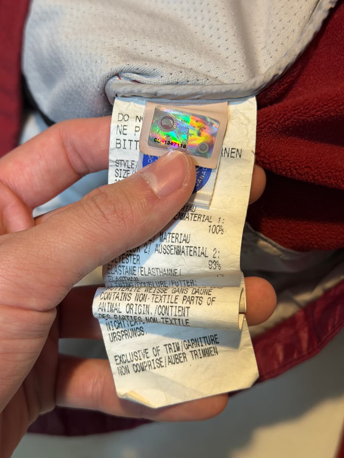 캐나다구스 하이브릿지 하이브리드 경량패딩 와인 상품이미지6