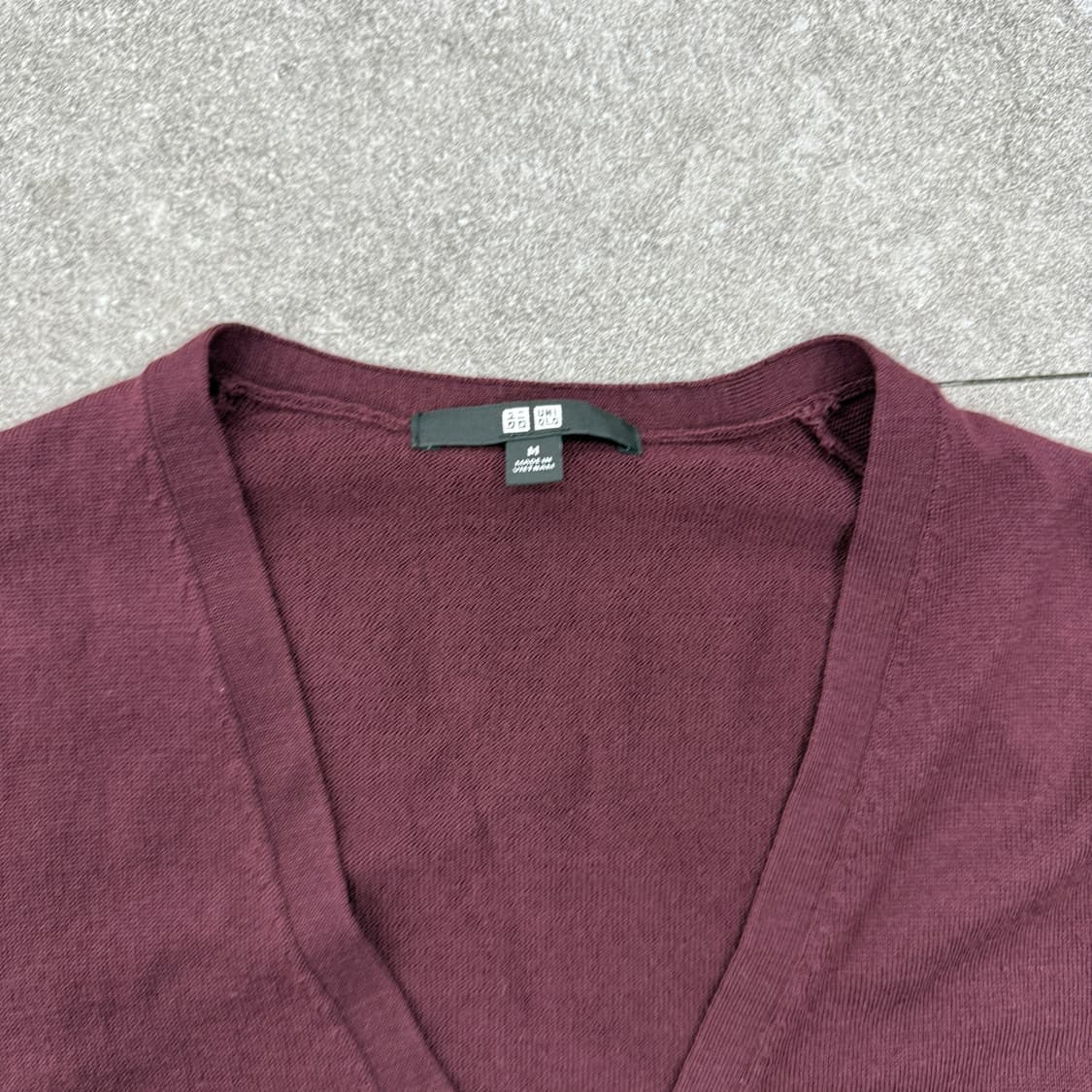 유니클로 자주색 가디건 상품이미지5