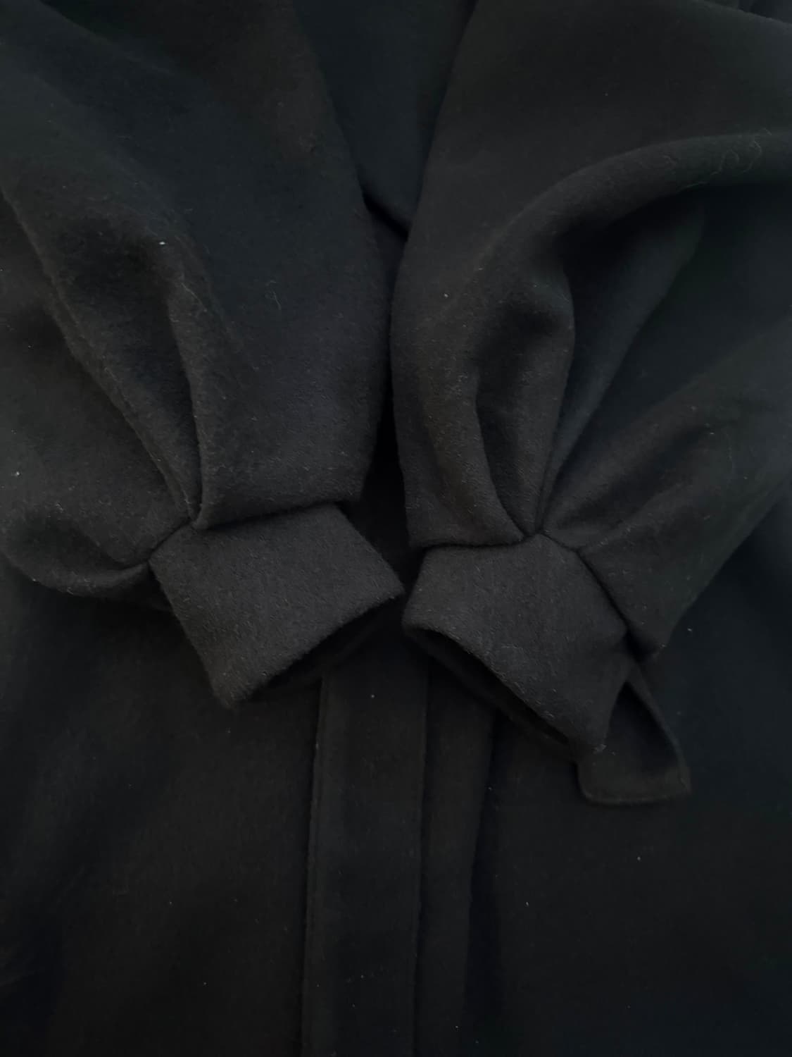 A라인 벌룬 미디움 숏코트 블랙 상품이미지3