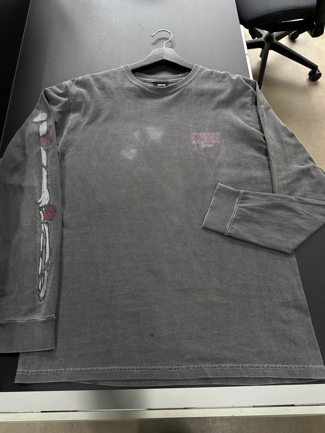 스투시 스컬로즈 피그먼트워시드 롱슬리브긴팔티 상품이미지6