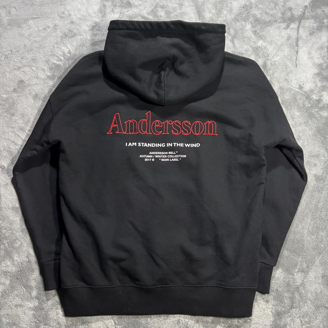 앤더슨벨 백 자수 레터링 후드티 상품이미지1