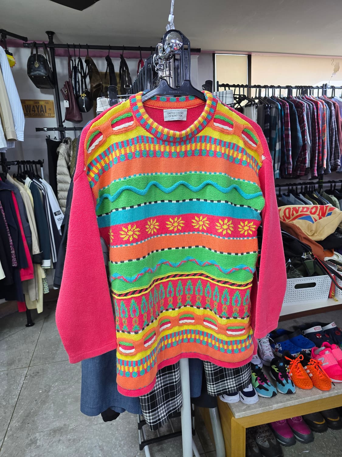 베네통 컬러풀 패턴 니트 스웨터 (1228) 상품이미지1